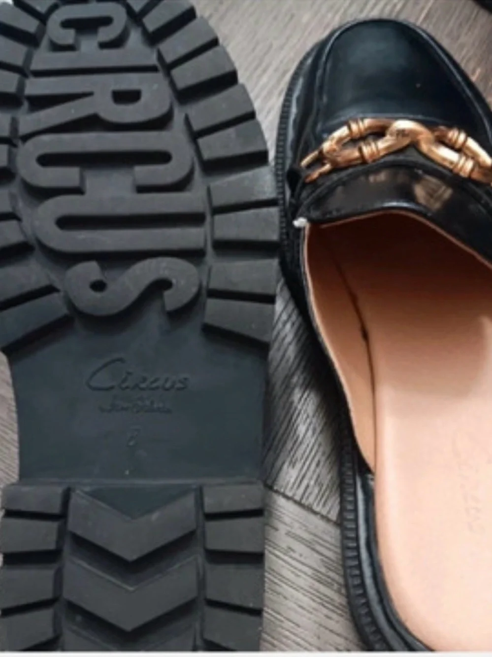 Sam Edelman Evangeline Black Oxford Mules with Lug Soles